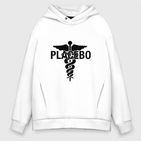 Мужское худи Oversize хлопок с принтом Placebo в Петрозаводске, френч-терри — 70% хлопок, 30% полиэстер. Мягкий теплый начес внутри —100% хлопок | боковые карманы, эластичные манжеты и нижняя кромка, капюшон на магнитной кнопке | placebo | альтернативный | инди | индирок | плацебо | рок