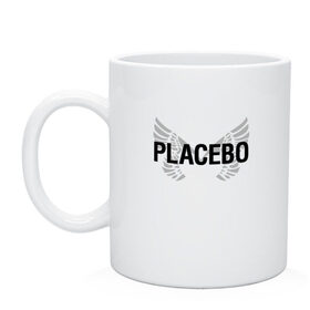Кружка с принтом Placebo в Петрозаводске, керамика | объем — 330 мл, диаметр — 80 мм. Принт наносится на бока кружки, можно сделать два разных изображения | placebo | альтернативный | инди | индирок | плацебо | рок