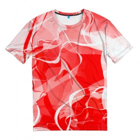 Мужская футболка 3D с принтом Абстрактный дым в Петрозаводске, 100% полиэфир | прямой крой, круглый вырез горловины, длина до линии бедер | 