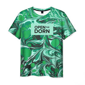 Мужская футболка 3D с принтом Open the Dorn в Петрозаводске, 100% полиэфир | прямой крой, круглый вырез горловины, длина до линии бедер | dorn | иван дорн