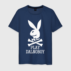Мужская футболка хлопок с принтом Play Dalnoboy (Дальнобойщики) в Петрозаводске, 100% хлопок | прямой крой, круглый вырез горловины, длина до линии бедер, слегка спущенное плечо. | play dalnoboy | дальнобойщики
