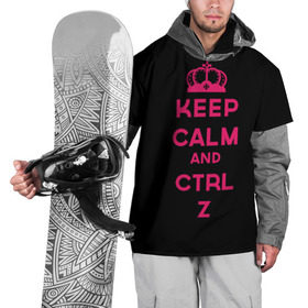Накидка на куртку 3D с принтом Keep calm and ctrl z в Петрозаводске, 100% полиэстер |  | Тематика изображения на принте: ctrl z | it | keep calm | будь спокоен | компьютер | корона | с надписью