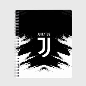 Тетрадь с принтом JUVENTUS в Петрозаводске, 100% бумага | 48 листов, плотность листов — 60 г/м2, плотность картонной обложки — 250 г/м2. Листы скреплены сбоку удобной пружинной спиралью. Уголки страниц и обложки скругленные. Цвет линий — светло-серый
 | football | soccer | ювентус