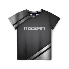 Детская футболка 3D с принтом Nissan в Петрозаводске, 100% гипоаллергенный полиэфир | прямой крой, круглый вырез горловины, длина до линии бедер, чуть спущенное плечо, ткань немного тянется | motor | nissan | авто | лого | машина | ниссан | тачка
