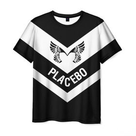 Мужская футболка 3D с принтом Placebo в Петрозаводске, 100% полиэфир | прямой крой, круглый вырез горловины, длина до линии бедер | placebo | альтернативный | инди | индирок | плацебо | рок