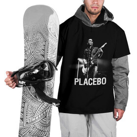 Накидка на куртку 3D с принтом Placebo в Петрозаводске, 100% полиэстер |  | placebo | альтернативный | брайан молко | инди | индирок | плацебо | рок