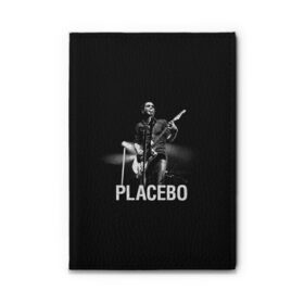 Обложка для автодокументов с принтом Placebo в Петрозаводске, натуральная кожа |  размер 19,9*13 см; внутри 4 больших “конверта” для документов и один маленький отдел — туда идеально встанут права | Тематика изображения на принте: placebo | альтернативный | брайан молко | инди | индирок | плацебо | рок