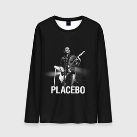 Мужской лонгслив 3D с принтом Placebo в Петрозаводске, 100% полиэстер | длинные рукава, круглый вырез горловины, полуприлегающий силуэт | placebo | альтернативный | брайан молко | инди | индирок | плацебо | рок