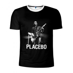 Мужская футболка 3D спортивная с принтом Placebo в Петрозаводске, 100% полиэстер с улучшенными характеристиками | приталенный силуэт, круглая горловина, широкие плечи, сужается к линии бедра | placebo | альтернативный | брайан молко | инди | индирок | плацебо | рок