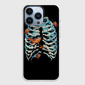 Чехол для iPhone 13 Pro с принтом Ребра из Воды в Петрозаводске,  |  | анатомия | вода | океан | рыбы | скелет