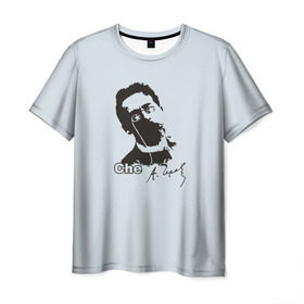 Мужская футболка 3D с принтом Че - Чехов в Петрозаводске, 100% полиэфир | прямой крой, круглый вырез горловины, длина до линии бедер | антон павлович | литература | писатель | революция