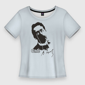 Женская футболка 3D Slim с принтом Че   Чехов в Петрозаводске,  |  | антон павлович | литература | писатель | революция