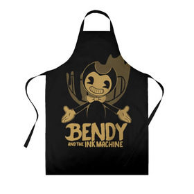 Фартук 3D с принтом Bendy and the ink machine (20) в Петрозаводске, 100% полиэстер | общий размер — 65 х 85 см, ширина нагрудника — 26 см, горловина — 53 см, длина завязок — 54 см, общий обхват в поясе — 173 см. Принт на завязках и на горловине наносится с двух сторон, на основной части фартука — только с внешней стороны | Тематика изображения на принте: bendy | bendy and the ink machine | game | horror | ink | machine | trend | video game