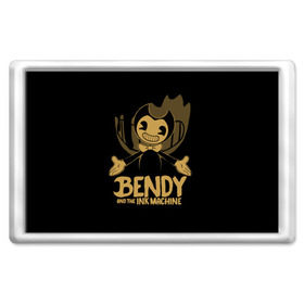 Магнит 45*70 с принтом Bendy and the ink machine (20) в Петрозаводске, Пластик | Размер: 78*52 мм; Размер печати: 70*45 | Тематика изображения на принте: bendy | bendy and the ink machine | game | horror | ink | machine | trend | video game