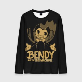 Мужской лонгслив 3D с принтом Bendy and the ink machine (20) в Петрозаводске, 100% полиэстер | длинные рукава, круглый вырез горловины, полуприлегающий силуэт | bendy | bendy and the ink machine | game | horror | ink | machine | trend | video game