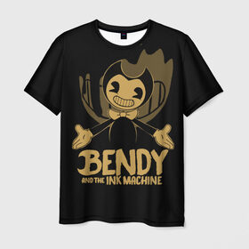 Мужская футболка 3D с принтом Bendy and the ink machine (20) в Петрозаводске, 100% полиэфир | прямой крой, круглый вырез горловины, длина до линии бедер | bendy | bendy and the ink machine | game | horror | ink | machine | trend | video game