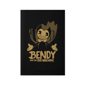 Обложка для паспорта матовая кожа с принтом Bendy and the ink machine (20) в Петрозаводске, натуральная матовая кожа | размер 19,3 х 13,7 см; прозрачные пластиковые крепления | bendy | bendy and the ink machine | game | horror | ink | machine | trend | video game