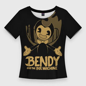 Женская футболка 3D Slim с принтом Bendy and the ink machine (20) в Петрозаводске,  |  | Тематика изображения на принте: bendy | bendy and the ink machine | game | horror | ink | machine | trend | video game