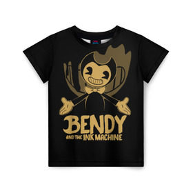 Детская футболка 3D с принтом Bendy and the ink machine (20) в Петрозаводске, 100% гипоаллергенный полиэфир | прямой крой, круглый вырез горловины, длина до линии бедер, чуть спущенное плечо, ткань немного тянется | Тематика изображения на принте: bendy | bendy and the ink machine | game | horror | ink | machine | trend | video game