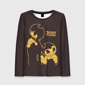 Женский лонгслив 3D с принтом Bendy and the ink machine (18) в Петрозаводске, 100% полиэстер | длинные рукава, круглый вырез горловины, полуприлегающий силуэт | bendy | bendy and the ink machine | game | horror | ink | machine | trend | video game