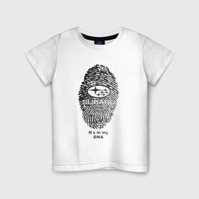 Детская футболка хлопок с принтом Subaru в Петрозаводске, 100% хлопок | круглый вырез горловины, полуприлегающий силуэт, длина до линии бедер | Тематика изображения на принте: subaru | марка | машины | субару