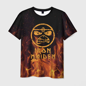 Мужская футболка 3D с принтом Iron Maiden в Петрозаводске, 100% полиэфир | прямой крой, круглый вырез горловины, длина до линии бедер | iron maiden | адриан смит | айран | айрон | группа | дэйв мюррей | железная дева | ирон | майден | мейд | мейден | метал | мрачный | музыка | песни | рок | стив харрис | тяжелый | хеви | хевиметал