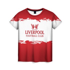 Женская футболка 3D с принтом Liverpool FC в Петрозаводске, 100% полиэфир ( синтетическое хлопкоподобное полотно) | прямой крой, круглый вырез горловины, длина до линии бедер | liverpool | английский | англия | британия | британский | клуб | ливерпуль | фк | футбол | футбольный