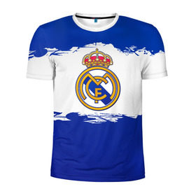 Мужская футболка 3D спортивная с принтом Real Madrid FC в Петрозаводске, 100% полиэстер с улучшенными характеристиками | приталенный силуэт, круглая горловина, широкие плечи, сужается к линии бедра | 
