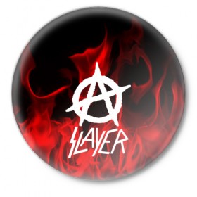 Значок с принтом SLAYER в Петрозаводске,  металл | круглая форма, металлическая застежка в виде булавки | punk | rock | slayer | альтернативный хип хоп | группа | инди поп | музыка | музыкальное произведение | ноты | панк | регги | рок | синти поп
