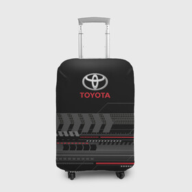 Чехол для чемодана 3D с принтом Toyota 1 в Петрозаводске, 86% полиэфир, 14% спандекс | двустороннее нанесение принта, прорези для ручек и колес | car | toyota | абстракция | авто | графика | дизайн | полосы | протектор | пунктир | след шин | тойота