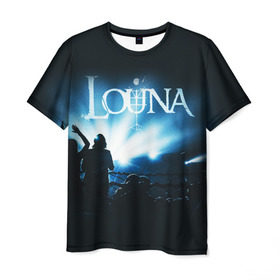 Мужская футболка 3D с принтом Louna в Петрозаводске, 100% полиэфир | прямой крой, круглый вырез горловины, длина до линии бедер | louna | лусинэ геворкян