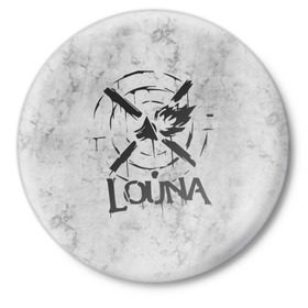 Значок с принтом Louna в Петрозаводске,  металл | круглая форма, металлическая застежка в виде булавки | Тематика изображения на принте: louna | лусинэ геворкян