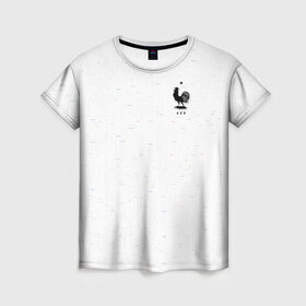 Женская футболка 3D с принтом France WC 2018 в Петрозаводске, 100% полиэфир ( синтетическое хлопкоподобное полотно) | прямой крой, круглый вырез горловины, длина до линии бедер | 