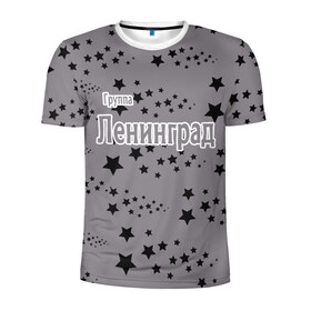 Мужская футболка 3D спортивная с принтом Группа Ленинград в Петрозаводске, 100% полиэстер с улучшенными характеристиками | приталенный силуэт, круглая горловина, широкие плечи, сужается к линии бедра | 