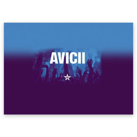 Поздравительная открытка с принтом Avicii в Петрозаводске, 100% бумага | плотность бумаги 280 г/м2, матовая, на обратной стороне линовка и место для марки
 | Тематика изображения на принте: 