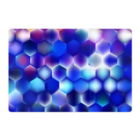 Магнитный плакат 3Х2 с принтом Синяя чешуя змеи в Петрозаводске, Полимерный материал с магнитным слоем | 6 деталей размером 9*9 см | абстракция | арт | геометрия | кожа | краска | красочные | лето | огонь | пламя | чешуя