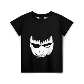 Детская футболка 3D с принтом Hand of God 2 в Петрозаводске, 100% гипоаллергенный полиэфир | прямой крой, круглый вырез горловины, длина до линии бедер, чуть спущенное плечо, ткань немного тянется | берсерк | гатс | черный мечник