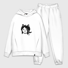 Мужской костюм хлопок OVERSIZE с принтом Undertale в Петрозаводске,  |  | temmie | андертейл | подземелье | темми