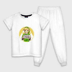 Детская пижама хлопок с принтом The Legend of Zelda в Петрозаводске, 100% хлопок |  брюки и футболка прямого кроя, без карманов, на брюках мягкая резинка на поясе и по низу штанин
 | legend of zelda | зельда | линк