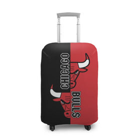 Чехол для чемодана 3D с принтом Чикаго Буллз в Петрозаводске, 86% полиэфир, 14% спандекс | двустороннее нанесение принта, прорези для ручек и колес | chicago bulls | баскетбол | спорт | чикаго буллз