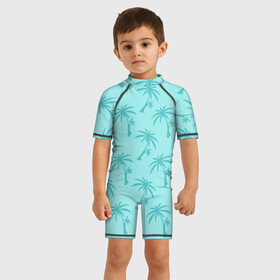Детский купальный костюм 3D с принтом GTA Vice City в Петрозаводске, Полиэстер 85%, Спандекс 15% | застежка на молнии на спине | grand theft auto | gta | minimal | palm trees | pink | tommy | tropical | vice city | вайс сити | гта | пальмы | паттерн | томми