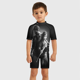 Детский купальный костюм 3D с принтом The Last of Us  в Петрозаводске, Полиэстер 85%, Спандекс 15% | застежка на молнии на спине | the last of us | гриб | грибы | джоэл | кордицепс | пиратs | элли