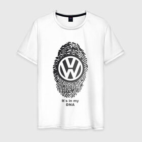 Мужская футболка хлопок с принтом Volkswagen it`s in my DNA в Петрозаводске, 100% хлопок | прямой крой, круглый вырез горловины, длина до линии бедер, слегка спущенное плечо. | crossover | golf | jetta | polo | sport | volkswagen | авто | автомобиль | вольксваген | жук | знак | лого | машина | седан | символ | спорт | тачка | фолькс ваген | фольксваген | хэтчбек | эмблема
