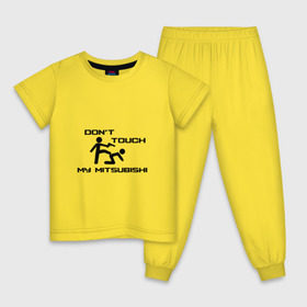 Детская пижама хлопок с принтом Dont touch my Mitsubishi в Петрозаводске, 100% хлопок |  брюки и футболка прямого кроя, без карманов, на брюках мягкая резинка на поясе и по низу штанин
 |  машина | марка | митсубиси