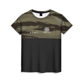 Женская футболка 3D с принтом Камуфляж ВМФ РФ в Петрозаводске, 100% полиэфир ( синтетическое хлопкоподобное полотно) | прямой крой, круглый вырез горловины, длина до линии бедер | army | военно морской флот | герб | двуглавый орел | моряк
