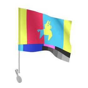 Флаг для автомобиля с принтом Лама Фортнайт в Петрозаводске, 100% полиэстер | Размер: 30*21 см | Тематика изображения на принте: battle royale | fortnite | lama | батл рояль | лама | фортнайт
