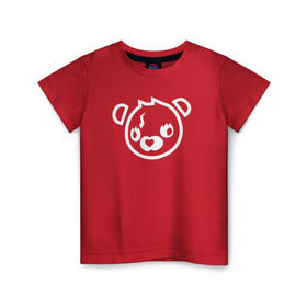 Детская футболка хлопок с принтом Cuddle Bear в Петрозаводске, 100% хлопок | круглый вырез горловины, полуприлегающий силуэт, длина до линии бедер | battle royale | fortnite | lama | батл рояль | лама | медведь | фортнайт