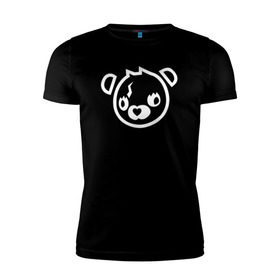Мужская футболка премиум с принтом Cuddle Bear в Петрозаводске, 92% хлопок, 8% лайкра | приталенный силуэт, круглый вырез ворота, длина до линии бедра, короткий рукав | battle royale | fortnite | lama | батл рояль | лама | медведь | фортнайт