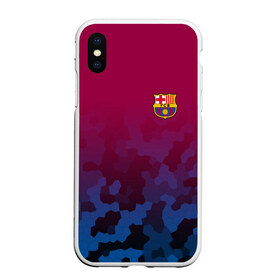 Чехол для iPhone XS Max матовый с принтом FC BARCA SPORT в Петрозаводске, Силикон | Область печати: задняя сторона чехла, без боковых панелей | fc | fc barca | football | football club | sport | барселона | спорт | спортивные | униформа | фирменные цвета | фк | футбол | футбольный клуб