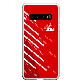 Чехол для Samsung Galaxy S10 с принтом JDM SPORT в Петрозаводске, Силикон | Область печати: задняя сторона чехла, без боковых панелей | Тематика изображения на принте: auto | jdm | racing | авто | автомобильные | дрифт | спорт | тюниг